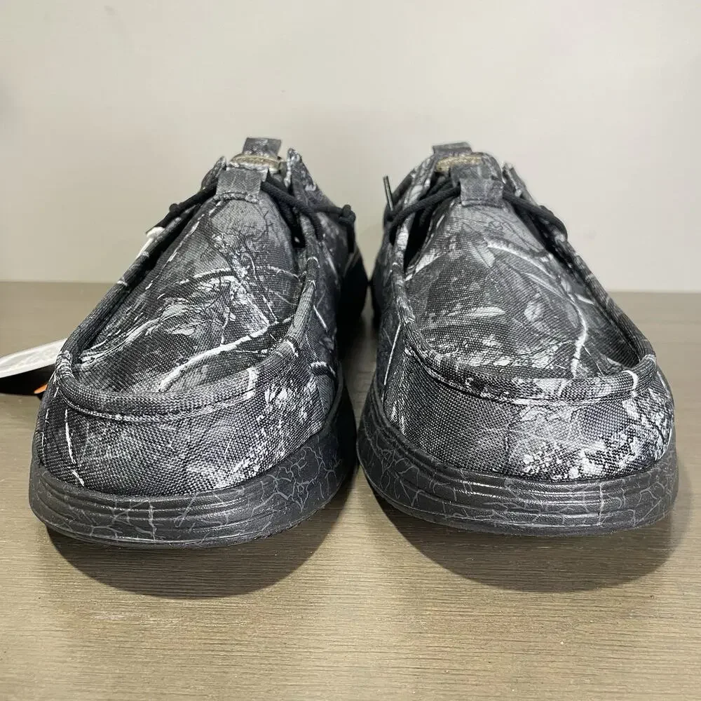 Jelly Roll Hey Dude Mens Size 14 Slides NEW Realtree Edge Wally Black Camo Shoes